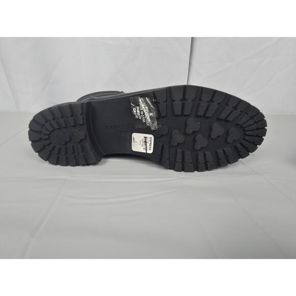 Express Y2K Chunky Women's 8 Combat Boots Goth Grunge Lace‎ Steam Punk - Picture 3 of 16